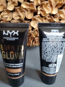 NYX BORN TO GLOW NATURALLY RADIANT FOUNDATION  Mahogony   1.01 OZ NWOB  - Picture 1 of 1