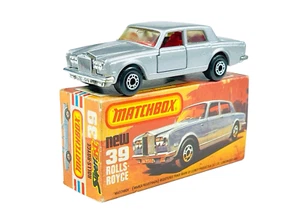 Matchbox Lesney Superfast MB39 Silver Rolls Royce Silver Shadow II w/K Box - Picture 1 of 13