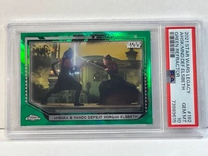 PSA 10 GEM MINT 2021 STAR WARS CHROME LEGACY #182 AHSOKA TANO #/50 GREEN REF - Picture 1 of 2