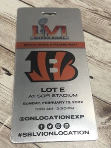 Étiquette stratifiée Super Bowl LVI 2022 Bengals avant match fête - Photo 1/7