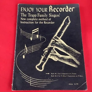 Trapp Family Singers' Enjoy Your Recorder 1954 M-1 C Soprano or C Tenor Vintage - Picture 1 of 14