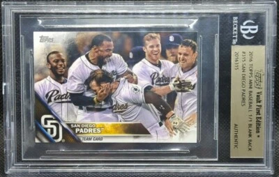 SAN DIEGO PADRES TEAM 2016 Topps Mini One of VAULT SP 1/1 Matt Kemp Justin Upton - Image 1 of 2
