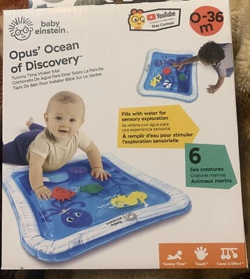 Tapete para brincar de água polvo Baby Einstein -Atividade no tempo da barriga 22” X 22” 0-36 meses - Imagem 1 de 4