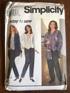 Simplicity Pattern 8667 Misses Pants Top Unlined Jacket L XL - Picture 1 of 2
