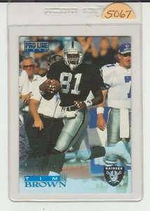 1996 PRO LINE   TIM BROWN   #89   OAKLAND RAIDERS  FOOTBALL CARD - Picture 1 of 2