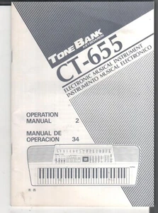 Casio CT655 Operating Owner's Manual Casiotone Tone Bank Keyboard Originhal Thi - Picture 1 of 2