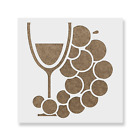 Pochoir à raisins en verre à vin - pochoirs en mylar durables et réutilisables