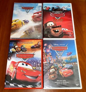 CARS 1-2-3 & CARS TOON / DISNEY PIXAR 4x DVD SET English Greek REGION-2 Like New - Picture 1 of 2