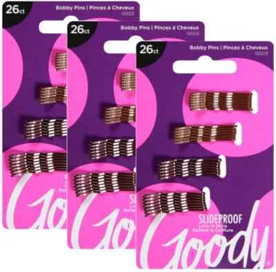 New Goody  Small Bobby Pin (Brown)  Bulk Case of 24 3Packs **FREE SHIPPING** - Image 1 of 2