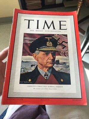 February  2, 1942 Magazine Time U-Boat Vice Admiral Doenitz - Image 1 of 3