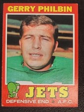 1971 Topps Gerry Philbin football card #98...