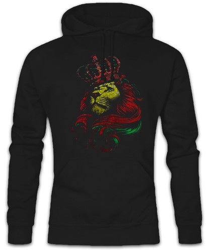 LOEWE Felpa con cappuccio Rastafari Lion VI maglione con cappuccio Rasta leone Irie reggae Giamaica Africa