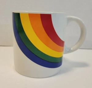 Vintage Retro 1987 Rainbow Mug FTDA Made In Korea - Picture 1 of 6
