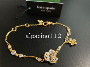 ~Kate KSNY Spade New York Fleurette Gold Line Bracelet~