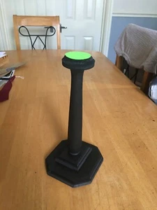 A helmet and hat display stand , solid wood ,12” tall.felted and stained . - Picture 1 of 3