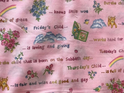 Hoffman "Pretty in Pink" Monday's Child is fair of face 1 yarda Foto 1 de 4