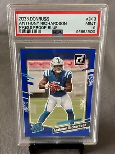 ANTHONY RICHARDSON 2023 Donruss Press Proof Rated Rookie RC #343 Colts PSA 9 - Picture 1 of 2