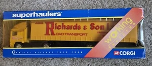 Corgi TY86803 Superhaulers Richards & Sons ERF Cab & Curtainside Trailer Model - Picture 1 of 5