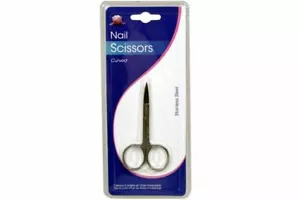 NAIL SCISSORS STAINLESS STEEL CURVED OR STRAIGHT CUTICLE MANICURE PEDICURE - Bild 1 von 4