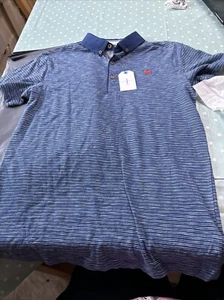-254 Jasper J Conran Boys 12-13years Blue White Striped Polo Top Nwt - Picture 1 of 3