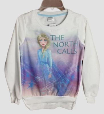 Moletom Disney Frozen II Elsa The North Calls feminino branco leve novo com etiquetas  - Imagem 1 de 4