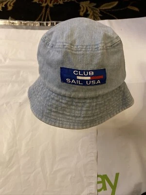 Sombrero cubo de mezclilla Club Sail Usa muy buen estado Foto 1 de 4