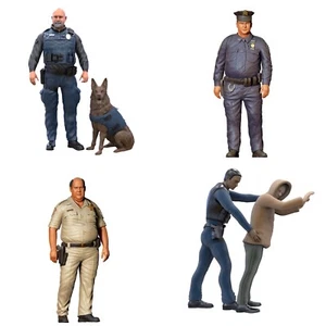 Juego de figuras de policías América 1:43 (4,3 cm) sin pintar, diorama 1/43 (6 figuras) - Imagen 1 de 6