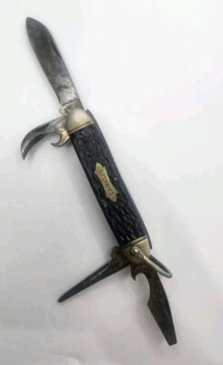 Vintage Camillus NY USA  99 Camp Scout Knife All Blades Snap  Foto 1 de 4