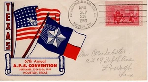 APS CONVENTION, HOUSTON, TX  1953   FDC11565 - Picture 1 of 1