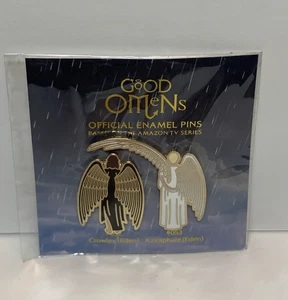 Good Omens Graphic Novel Kickstarter Pin Set Rare ~ Crowley 052 Aziraphale 053 - Bild 1 von 7