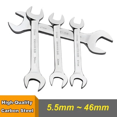 Llaves ultrafinas de extremo abierto llave inglesa de doble cabeza llaves de acero al carbono - Imagen 1 de 4