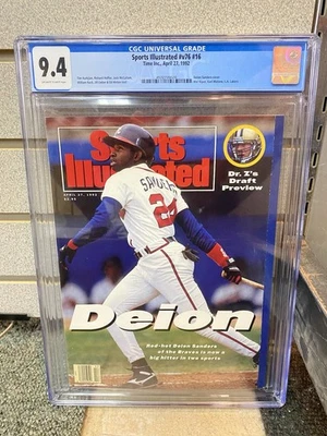 Deion Sanders Sports Illustrated CGC 9.4 Newsstand 4/27/1992 - Image 1 of 4
