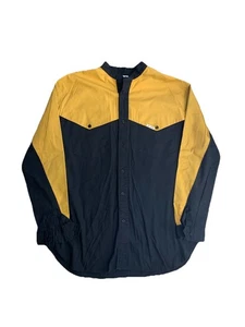 Camisa Mo Betta De Colección Para Hombre XL Negra Mostaza Western Abotonada Rodeo Años 90 - Imagen 1 de 7