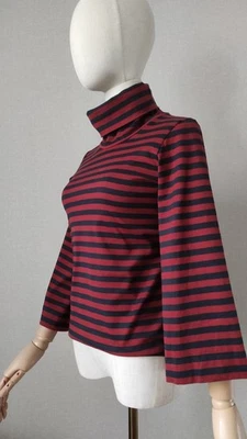 Marimekko Mujer Manga Larga Rayas Algodón Top Talla XS  Foto 1 de 4