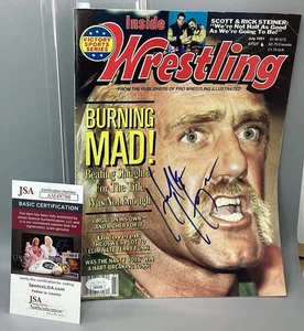 Revista autografiada de Hulk Hogan - Inside Wrestling - Certificado por la JSA - Imagen 1 de 4