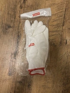 Supreme FW20 Rubberized Work Gloves Box Logo White Brand New Sealed - Picture 1 of 1