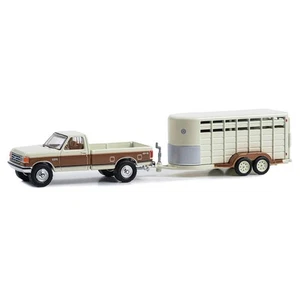 Ford F-250 XLT Lariat 1991 1/64 con remolque de ganado, enganche y remolque 30 32300-C - Imagen 1 de 3