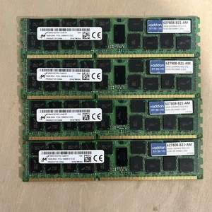 64GB (4x16GB) MICRON 16GB SERVER RAM DDR3 PC3L 10600R 2RX4 MT36KSF2G72PZ - Picture 1 of 3
