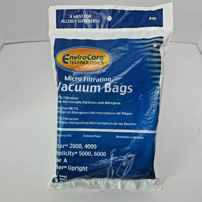 Bolsas de polvo para aspiradora de microfiltración de repuesto para Riccar 2000 paquete de 6 Foto 1 de 4