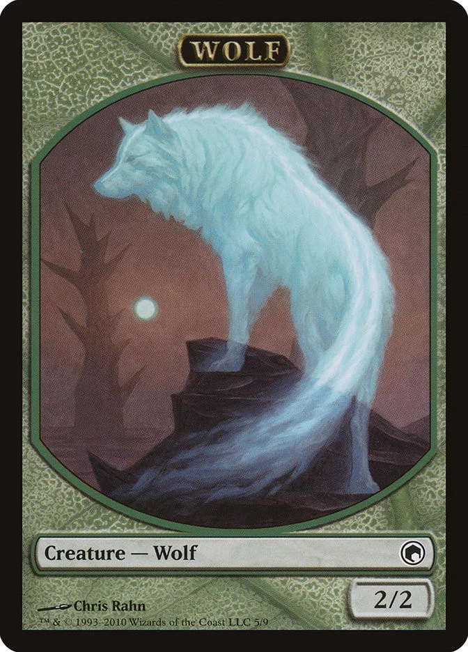 MTG Magic the Gathering Token - Wolf (5/259) Scars of Mirrodin LP - Image 1 of 1