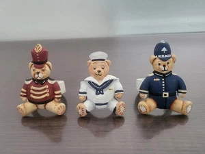 Set Of 3 Vintage Novelty Bear 🐻 Napkin Rings - Picture 1 of 10