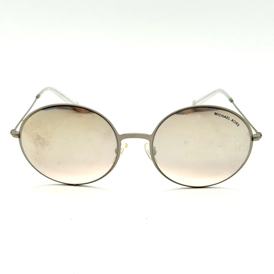 Gafas de sol redondas de diseñador Michael Kors MK-5017 Kendell II marco de metal plateado   Foto 1 de 4