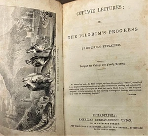 Charles Overton / COTTAGE LECTURES OR THE PILGRIM'S PROGRESS PRACTICALLY 1st ed - Picture 1 of 3