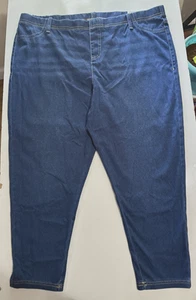 Leggings Serra Jean Capri blu misto cotone donna XL slim fit tessuto elasticizzato - Foto 1 di 13