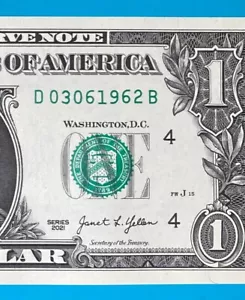 March 6, 1962 / 3 June 1962 : D 03061962 B BIRTHDAY Note $1 One Dollar Bill*UNC* - Picture 1 of 3