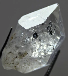 17.0 CT Double Terminated Carbon Diamond Herkimer Quartz Crystal for Collectors - Picture 1 of 10