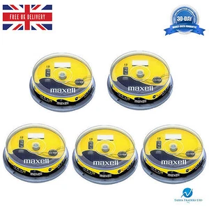 50 x Maxell CD-RW Tub 80Min 4X 700MB CD-ReWritable Spindle Recordable Cake Tub - Picture 1 of 1