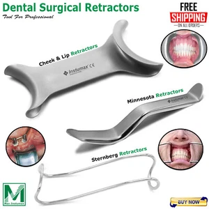 3 Pcs Minnesota Cheek Retractors Sternberg Surg Dental Instruments German Grade - Picture 1 of 19