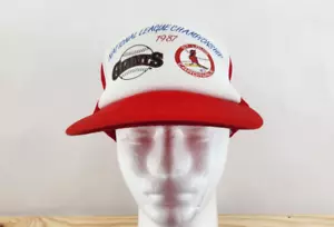 1987 Liga Nacional Campeones Cardenales Vs Gigantes Snapback Años 80 Camionero Gorra NLC - Imagen 1 de 10