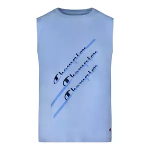 Jungen Gr. XL Champion Angled Script Muskel T-Shirt in Mache Blue - Bild 1 von 5